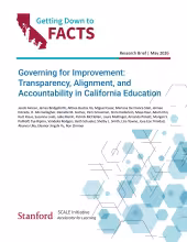 Governing for Improvement: Transparency, Alignment, and Accountability in California Education